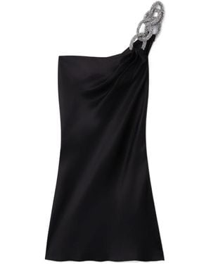 Stella McCartney Embellished One-Shoulder Dress - Black