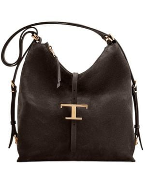 Tod's Logo Plaque Shoulder Bag - Metallic