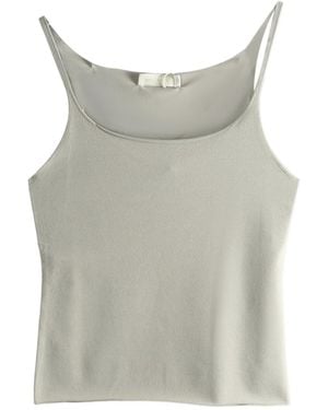 Amomento Thin-Strapped Tank Top - Gray