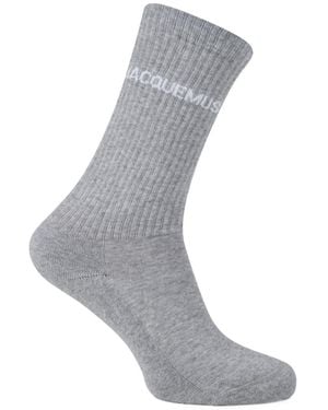 Jacquemus Ribbed Socks - Gray