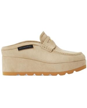 Stella McCartney Platform Wedge Heels - Natural