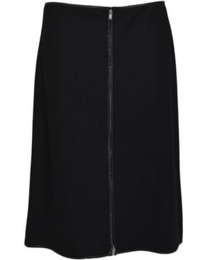 Jil Sander Zipped Midi Skirt - Black