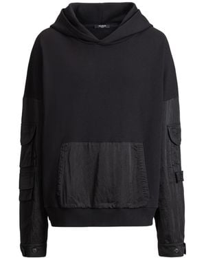 Balmain Vintage Utility Hoodie - Black