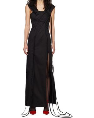 Jade Cropper Asymmetric Maxi Dress - Black