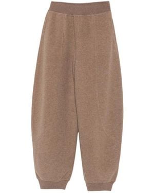 Max Mara Elastic-Waist Casual Trousers - Brown