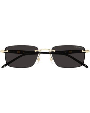 Montblanc Eyewear Rimless Rectangular Sunglasses - White