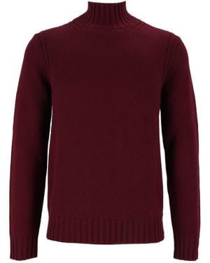 Ballantyne Turtleneck Knit Top - Red