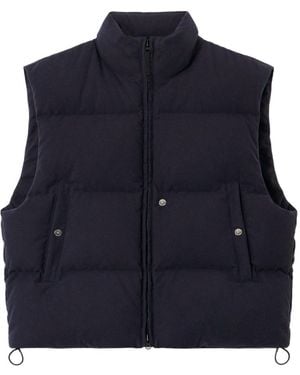Stone Island Down Vest With Pockets And Anti-Drop - Blue