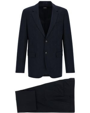 BOSS Two-Piece Set: Long-Sleeved Blazer And Trousers - Blue
