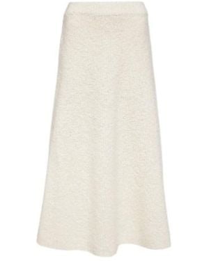 Gabriela Hearst Pablo Wool And Silk Bouclé Midi Skirt - White