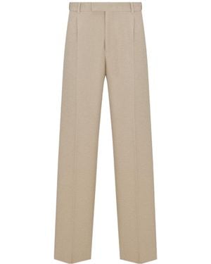 Dior Homme Classic Straight-Cut Pants - Natural