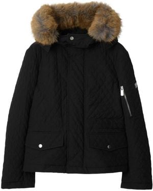 Burberry Cotton-Blend Quilted Jacket - Black