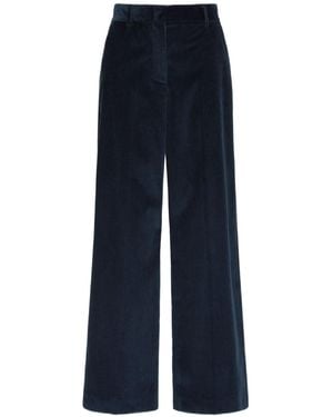 Weekend by Maxmara Cotton Velvet Pants - Blue