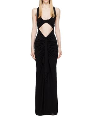 Christopher Esber Vivenda Drape Front Dress - Black