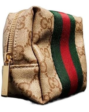 Gucci Gg Supreme Web Cosmetic Case - Multicolour