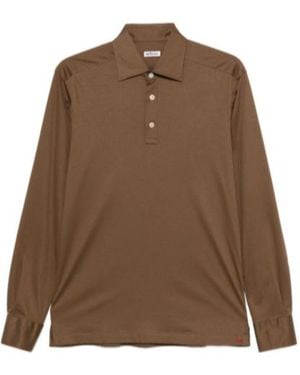 Kiton Long-Sleeved Polo Shirt - Brown