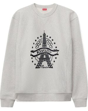KENZO Eiffel Tower Design Sweatshirt - Gray