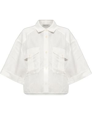 Anine Bing Short-Sleeved Shirt - White