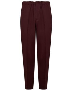 Jil Sander Tailored Tapered Trousers - Purple
