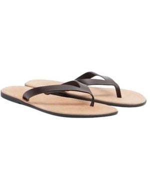 The Row Soft Leather Sandals - White
