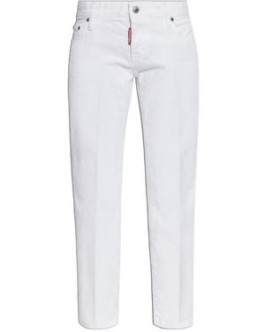 DSquared² Jenna Straight-Leg Jeans - White