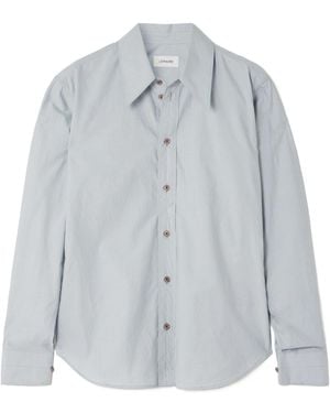 Lemaire Button-Down Long-Sleeve Shirt - Blue