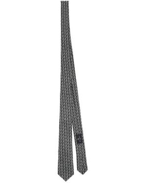 Etro Logo-Jacquard Silk Tie - Purple