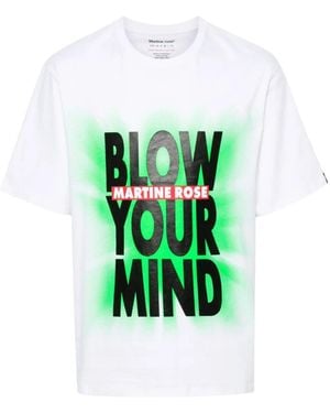 Martine Rose Logo-Print Cotton T-Shirt - Green