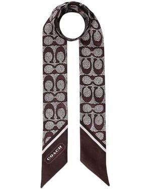 COACH Pointed Silk Scarf - White