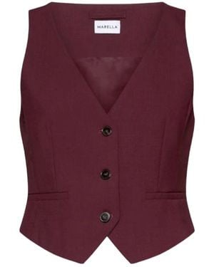 Marella Single-Breasted Vest - Purple