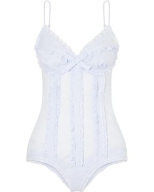 ShuShu/Tong Pleated Bodysuit - White