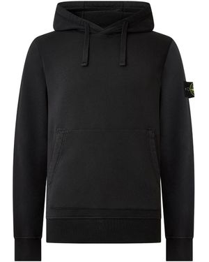 Stone Island Pullover Hooded Sweatshirt - Black
