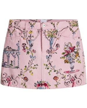 Dior Iviera Straight Miniskirt - Pink