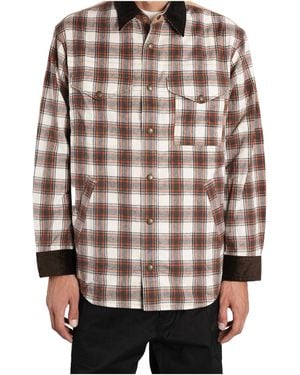 Junya Watanabe Plaid Long-Sleeved Shirt - Brown