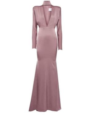 Alex Perry Satin Crêpe Gown - Purple
