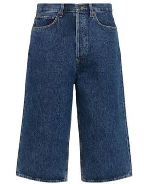 Agolde Beesley Denim Shorts - Blue