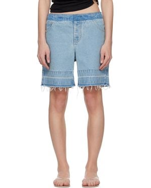 Christopher Esber Deconstruct Denim Shorts - Blue