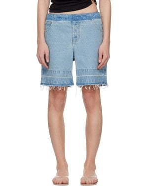 Christopher Esber Deconstruct Denim Shorts - Blue