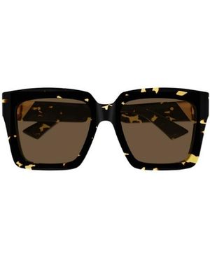 Bottega Veneta Eyewear Rectangle Frame Sunglasses - Black