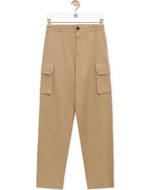 Loewe Straight-Leg Cargo Trousers - Natural
