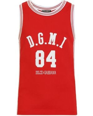 Dolce & Gabbana Tank Top With Patch - Red