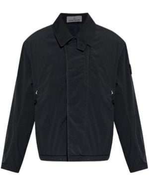Stone Island Long-Sleeved Zip-Up Jacket - Blue