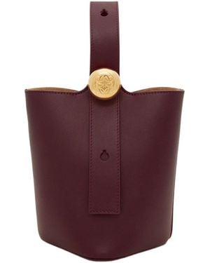Loewe Pebble Bucket Mini Bucket Bag - Purple