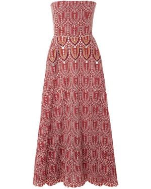 Johanna Ortiz Anglaise Maxi Dress - Red