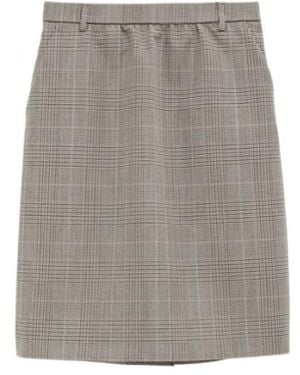 Gucci Checked Mini Skirt - Grey