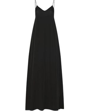 The Row V-Neck Sleeveless Dress - Black