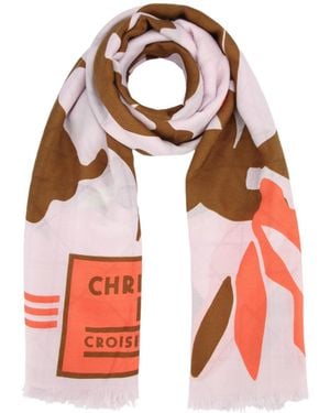 Dior Printed Scarf - Red