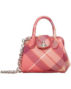 Vivienne Westwood Mini Pamela Checked Tote Bag - Pink