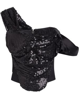 Vivienne Westwood Sequin Mesh Top - Black