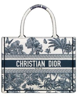 Dior Iviera Medium Book Tote - Blue
